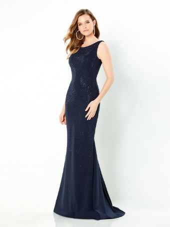 Montage Style #220950 Sleeveless Fit and Flare Mother's Dress with Jewel Neckline and Stone Accents #7 thumbnail