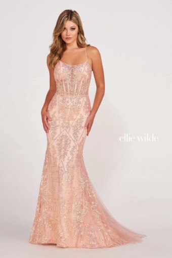 Ellie Wilde Style #EW34023 #6 Peach/Champagne thumbnail