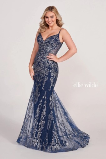 Ellie Wilde Style #EW34056 #0 default Silver/Nude thumbnail