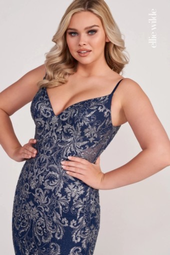 Ellie Wilde Style #EW34056 #2 Silver/Nude thumbnail