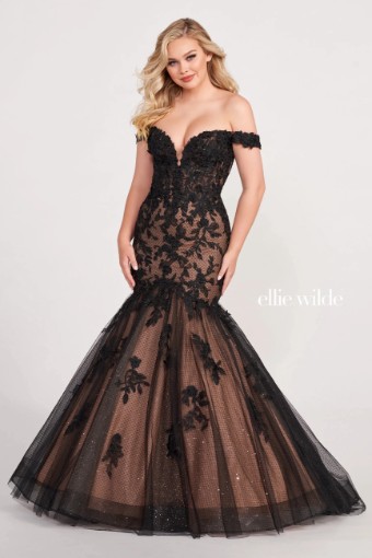 Ellie Wilde Style #EW34027 #0 default Blk/Nude thumbnail