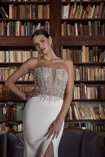 Casablanca Style #2538 Belle #2 Ivory/Nude/Silver thumbnail
