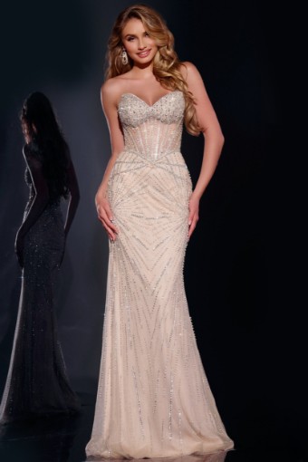 Jovani Style #42206 #0 default Silver / Nude thumbnail