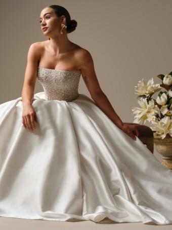 Sottero and Midgley Style #DMARA (26SS401A01) #1 All Ivory/Silver Accent (Ivory Illusion) thumbnail