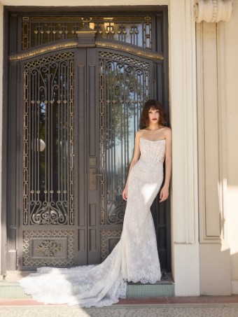 Sottero and Midgley Style #Dublin (26SZ481A01-Unlined,Glitter Tulle) #0 default IV/Nude thumbnail